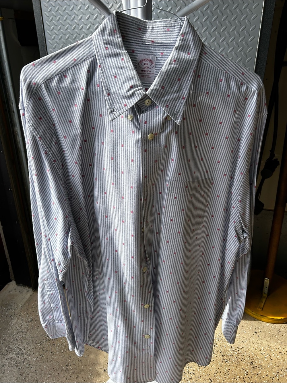 Brooks Brothers Blue and Red Pinstripe Dress Shirt
